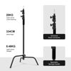 Picture of 10.8ft/330cm Heavy Duty C Stand Stainless Steel Light Stand with Holding Arm 4.2ft/128cm Carry Bag 44LB/20KG Adjustable Stable for Photography Studio Video Monolight Softbox Shooting