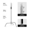 Picture of Heavy Duty C Stand 10.8ft/330cm with Holding Arm Carry Bag Sandbag 3*Clip 2*Grip Head Stainless Steel Photography Light Stand C-Stand Sturdy for Photography Studio Video Monolight Softbox Shooting