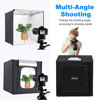 Picture of ZKEEZM Photo Studio Light Box Photography 32"x32" with 210 LEDs and 3 Colors Backdrops for Product Photography, Foldable Picture Box with Adjustable Brightness 6000-6500K