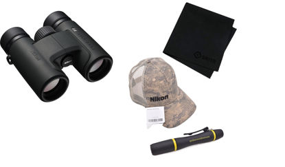 Picture of NIKON Prostaff P7 8x30 & Topo Hat & Lens Pen & Gritr Microfibre