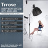 Picture of Trrose 10.8ft/328cm C Stand with Boom Arm - 100% Stainless Steel C Stand, Heavy Duty Light Stand with Boom Arm 3.6ft/110cm, 2 Sandbags and 2 Grip Heads, C Stand Photography for Reflector & Softbox