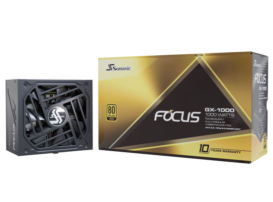 Picture of Seasonic Focus V3 GX-1000 | 1000W | 80+ Gold | ATX 3.0 & PCIe 5.0 Ready | Full-Modular | Low Noise | Premium Japanese Capacitor | Nvidia RTX 30/40 Super & AMD GPU Compatible (Ref. SSR-1000FX3)