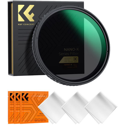 Picture of K&F Concept 105mm Variable ND Filter ND2-ND32 Camera Lens Filter (1-5 Stops) No X Cross HD Neutral Density Filter with 28 Multi-Layer Coatings Waterproof (Nano-X Series)