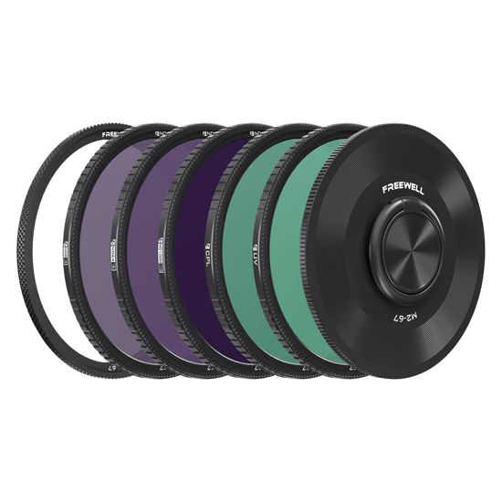 Picture of Freewell M2 Magnetic Quick Swap 5-Pack 67mm ND8, ND64, ND1000, CPL & UV Filters