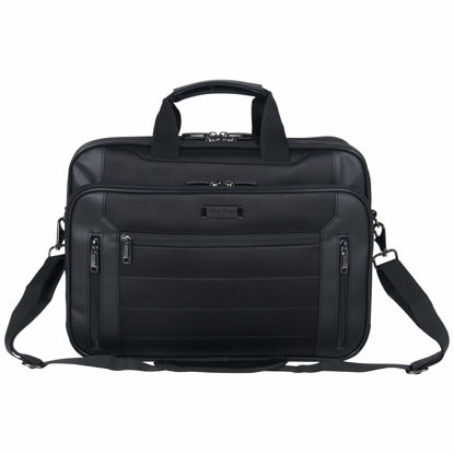 Picture of Kenneth Cole Reaction Keystone 1680d Polyester Dual Compartment 17" Laptop Business Portfolio, Black