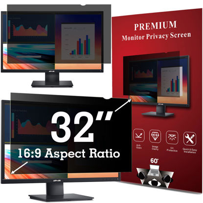 Picture of APeiSi 32 Inch Privacy Screen Filter for Computer Widescreen 16:9 Monitor - Privacy Shield,Anti-Glare and Anti-Blue light Screen Protector