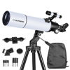 Picture of Celticbird Telescope for Adults High Powered, 80mm Aperture 600mm Telescopes for Adults Astronomy, Travel Telescopio for Beginners with AZ Mount, Backpack, Phone Adapter, Moon Filter