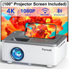 Picture of 5G WIFI Bluetooth Projector with 100" Screen, 15000L Native 1080P Outdoor Projector, Pericat Home Theater Movie Projector,15W HIFI Speaker Video Projector Compatible with TV Stick/Phone/PC/Xbox