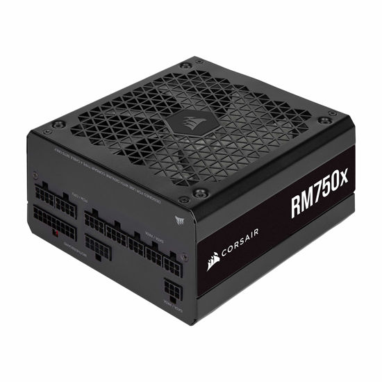 Picture of CORSAIR RM750x Fully Modular ATX Power Supply - 80 PLUS Gold - Low-Noise Fan - Zero RPM - Black