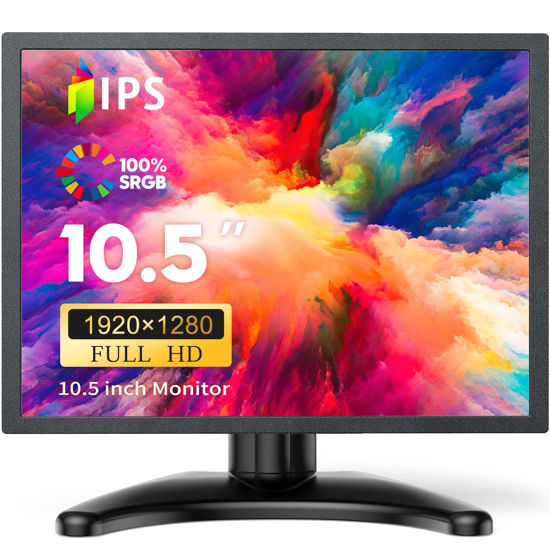 Picture of Miktver 10.5 inch Small Monitor, FHD IPS 1920x1280p HDMI Display Screen, Portable IPS Display for Gaming/Computer/CCTV Security Camera