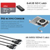 Picture of Vemico for Raspberry Pi 5 8GB Starter Kit, with Pi 5 Board, 64GB SD Card, Pi 5 Case with Active Cooler, Card Readers, 2X HDMI Cables and USB C Power Supply for Raspberry Pi5 8GB