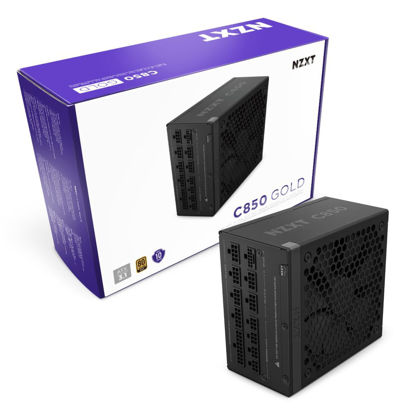 Picture of NZXT C850 Gold ATX 3.1 - Fully Modular Low-Noise PC Gaming Power Supply - 850 Watts - 80 Plus Gold - 12V-2x6 Connector - Zero Fan Mode - 100% Japanese Capacitors - Black