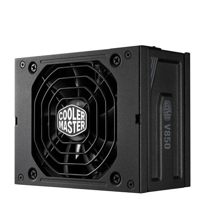 Picture of Cooler Master V850 SFX Gold ATX3.0 Full Modular Power Supply, 850W SFX, 80+ Gold, 90-Degree 12VHPWR PCIe 5.0 Connector, SFX-to-ATX Bracket, Silent Fan, 10 Year Warranty (MPY-8501-SFHAGV-3US)