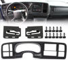 Picture of KARPAL Double Din Dash Bezel Cover Kit Compatible With 1999-2002 GMC Sierra Full-Size Trucks/SUV's Chevy Silverado Car Stereo Radio 15731974 15772850