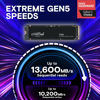 Picture of Crucial New 2024 T705 1TB PCIe Gen5 NVMe M.2 SSD - Up to 13,600 MB/s - Game Ready - Internal Solid State Drive (PC) - +1mo Adobe CC - CT1000T705SSD3