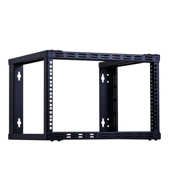 Picture of RackPath 6U Wall Mount Rack Open Frame 19in Server Equipment Rack Heavy Duty - 17in Depth