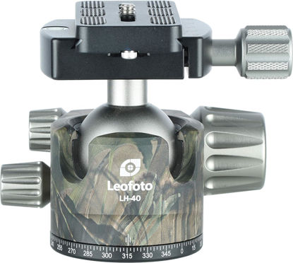 Picture of LEOFOTO LH-40 Camo 40mm Low Profile Ball Head Arca/RRS Compatible w Independent Pan Lock Camouflage