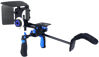 Picture of Pro Steady DSLR Complete Movie Rig with Shoulder Mount and Follow Focus System and a Matte Box Shading Card for All DSLR Cameras & Video Camcorders (Blue)