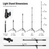 Picture of NEEWER Air Cushioned Aluminum Light Stand, 9.8ft/3m Adjustable Photography Stand with Boom Arm, Counterweight, Sandbag, 1/4" Screw for Softbox, Studio Flash, Umbrella, Ring Light, Max Load 5kg