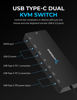 Picture of SABRENT KVM Switch, USB-C, 1 PC to 2-Displays with 60 Watt Power Delivery (USB-CKDH)