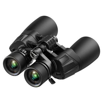 Picture of 10-30x50 Zoom Binoculars for Adults High Powered,Military Binoculars for Bird Watching Traveling Hunting Concerts with Large View,BAK4,FMC Lens,Clear Low Light Vision at Night