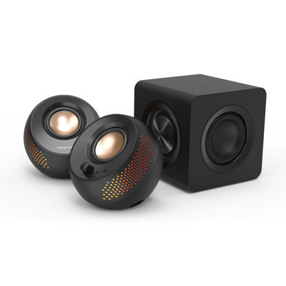 Picture of Creative Pebble X Plus 2.1 USB-C Computer Speakers with Subwoofer and Customizable RGB Lighting, Bluetooth 5.3, USB Audio, Up to 15W RMS Power for PC and Mac 