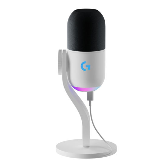 Picture of Logitech G Yeti GX Dynamic RGB Gaming Microphone with LIGHTSYNC, USB Mic for Streaming, Supercardioid, USB Plug and Play for PC/Mac - Off White