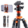 Picture of K&F Concept 68" Carbon Fiber Camera Tripod,Compact Tripods with Metal Ball Head,Quick Release Plate,Detachable Monopod 10KG Load for DSLR Cellphone Tripods(SA255C1) D255C4+BH-28L