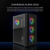 Picture of GAMDIAS ATX Mid Tower Gaming Computer PC Case with Side Tempered Glass, 4X 120mm ARGB Case Fans and Sync with 5V RGB Motherboard and Excellent Airflow