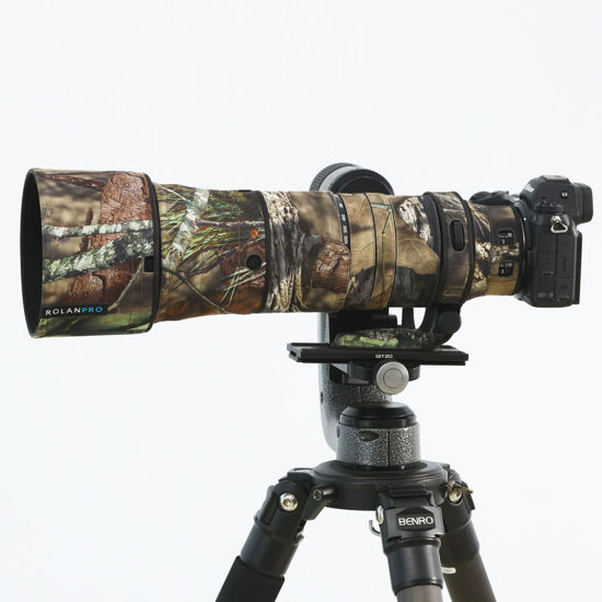 Picture of ROLANPRO Waterproof Lens Camouflage Coat for Nikon Z 180-600mm F/5.6-6.3 VR Rain Cover Lens Protective Sleeve Case Clothing-#23 Brown Jungle Waterproof