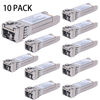 Picture of 10Pack 10GBase-SR SFP+ Transceiver, SFP Multi-mode LC Module, 10G 850nm MMF up to 300 Meters, Compatible with Cisco SFP-10G-SR,Meraki MA-SFP-10GB-SR,Ubiquiti UF-MM-10G,Mikrotik,Netgear,D-Link and More