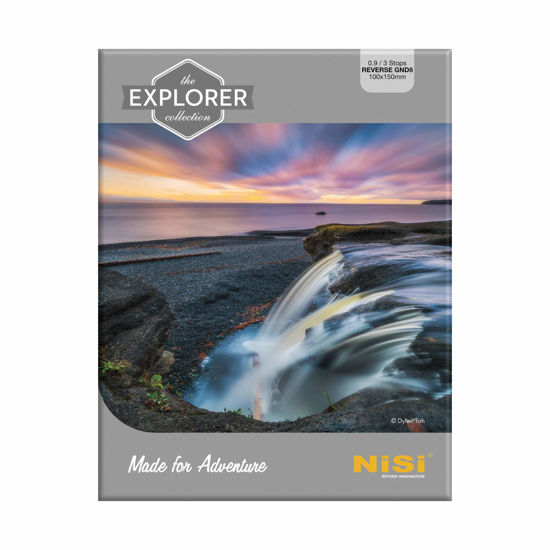 Picture of NiSi Reverse GND8 100x150mm Explorer Collection | Hardened Glass Reverse 3-Stop Graduated Neutral Density Lens Filter | Long-Exposure and Landscape Photography