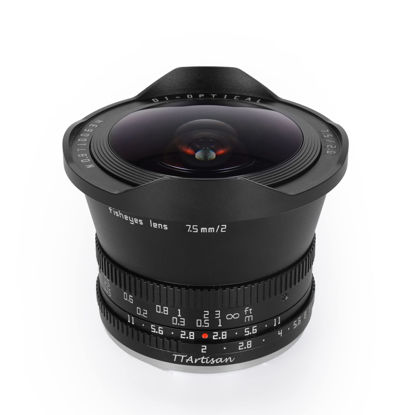 Picture of TTArtisan 7.5mm F2.0 APS-C Large Aperture Cameras Lens Fisheye Lens Compatible with Sony E Mount Camera A5000, A5100, A6000,A6100, A6300,A6400, A6500, A6600, NEX-3,NEX-3N, NEX-3R