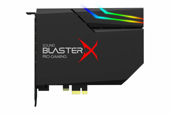 Picture of Creative Sound BlasterX AE-5 Plus SABRE32-class Hi-res 32-bit/384 kHz PCIe Gaming Sound Card and DAC with Dolby Digital and DTS, Xamp Discrete Headphone Bi-amp, Up to 122dB SNR, RGB Lighting System