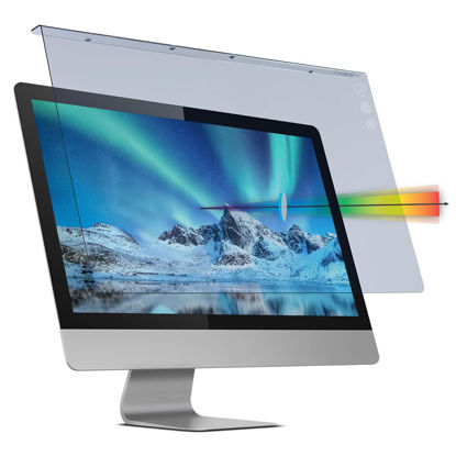 Picture of VizoBlueX 31.5-32 inch Universal Blue Light Screen Protector for Computer Monitor and TV. Filter & Damage Protection Panel (28.5 x 17.1 inch) Blocking UV for Displays