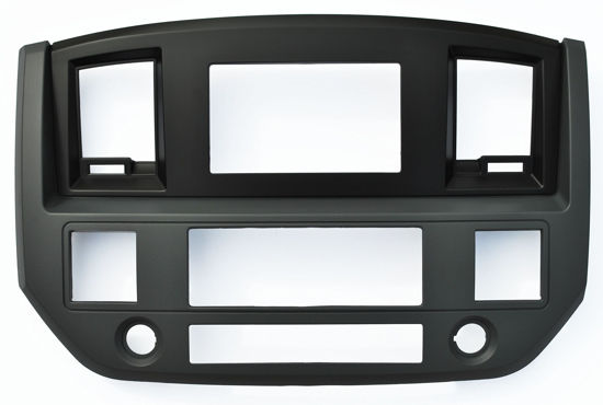 Picture of Slate Grey Black and Silver Aftermarket Stereo Radio Double Din Dash Install Kit Compatible with Dodge Ram 2006 2007 2008 2009 (Standard, Black)