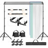 Picture of LimoStudio Triple 10 x 10 ft. [Heavy Duty] Multi Crossbar Backdrop Stands & Double Crossbar Background Support, Upgraded Larger & Heavier Structure, Metal Cap Design, No Wobble, Wide Use, AGG3159