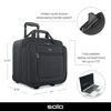 Picture of Solo New York Bryant Rolling Laptop Bag with Wheels,Fits Up to 17.3-Inch Laptop,Travel Friendly Wheeled Briefcase for Women and Men with Telescoping Handle, Black, 14" x 16.8" x 5" (PT136-4)