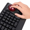 Picture of Perixx Periboard-522 Wired Trackball Mechanical Keyboard, Build-in 2.17 Inch Trackball with Pointing and Scrolling Feature, Durable 3.2lbs Weight