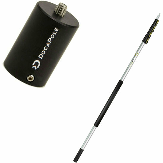 Picture of DOCAZOO Docapole Camera Pole - Extension Pole + Camera Adapter for GoPro, Camera or Video Camera, Provides Reach for Aerial Photography and Videography - 30 Foot Pole with Adapter