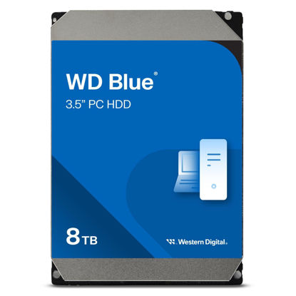 Picture of Western Digital 8TB WD Blue PC Internal Hard Drive HDD - 5640 RPM, SATA 6 Gb/s, 128 MB Cache, 3.5" - WD80EAZZ