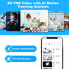 Picture of 2K Indoor Camera, 2.4GHz WiFi Pan/Tilt Security Camera for Home Security with AI Motion Detection, Wired Baby/Pet Camera with Phone App, One-Click Call, 24/7, Siren Alarm, TF/Cloud Storage - 4 Pack