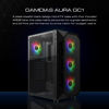 Picture of GAMDIAS ATX Mid Tower Gaming Computer PC Case with Side Tempered Glass, 4X 120mm ARGB Case Fans and Sync with 5V RGB Motherboard