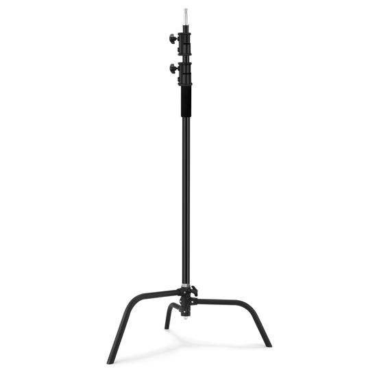 Picture of Soonpho Heavy Duty C-Stand,Steel Photography Light Stand,Adjustable 5-10.8 feet Sturdy Tripod for Studio Softbox, Monolights,LED Light,Reflector, Umbrella（Black）