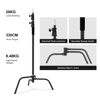 Picture of Soonpho Heavy Duty C-Stand,Steel Photography Light Stand,Adjustable 5-10.8 feet Sturdy Tripod for Studio Softbox, Monolights,LED Light,Reflector, Umbrella（Black）