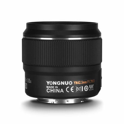 Picture of Yongnuo YN42.5MM F1.7M II Medium Auto Focus Fixed Prime Lens, for Micro Four Thirds Cameras, Compatible with Olympus Panasonic Black