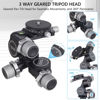 Picture of Professional Geared Tripod Head for Precise Photography Adjustments with Arca Swiss Panoramic Pan-tilt CNC All Metal 3-Way Tripod Ball Head for DSLR Camera Max Load 6kg/11lb