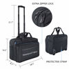 Picture of KROSER Rolling Laptop Bag Wheeled Briefcase Fits Up to 17.3 Inch Laptop Water-Proof Overnight Roller Case Computer Bag with RFID Pockets for Travel/Business/Men/Women-Black