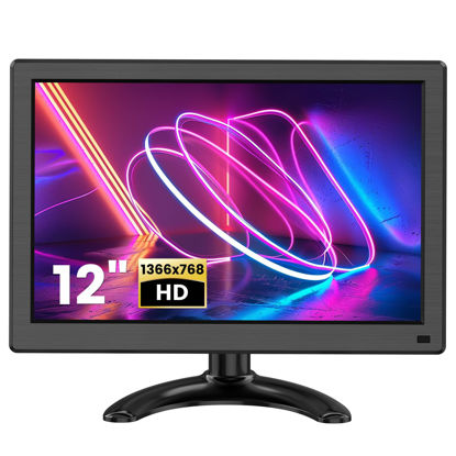 Picture of Eyoyo Small HDMI Monitor 12 Inch Mini LED Video Monitor with HDMI VGA Ports 1366x768 HD PC Monitor Screen Built-in Speaker Second Computer Monitors for Home Office