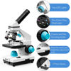 Picture of HSL 40X-2000X Microscope for Kids,Monocular Compound Microscope Kit for Students Adults,Dual LED Powerful Biological Microscopes Set for Lab School Laboratory Education Science Beginner 1000x 2000x